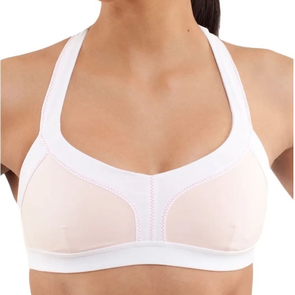 Lululemon Run: Sprint Bra Parfait Pink / White size 6 - Picture 1 of 8